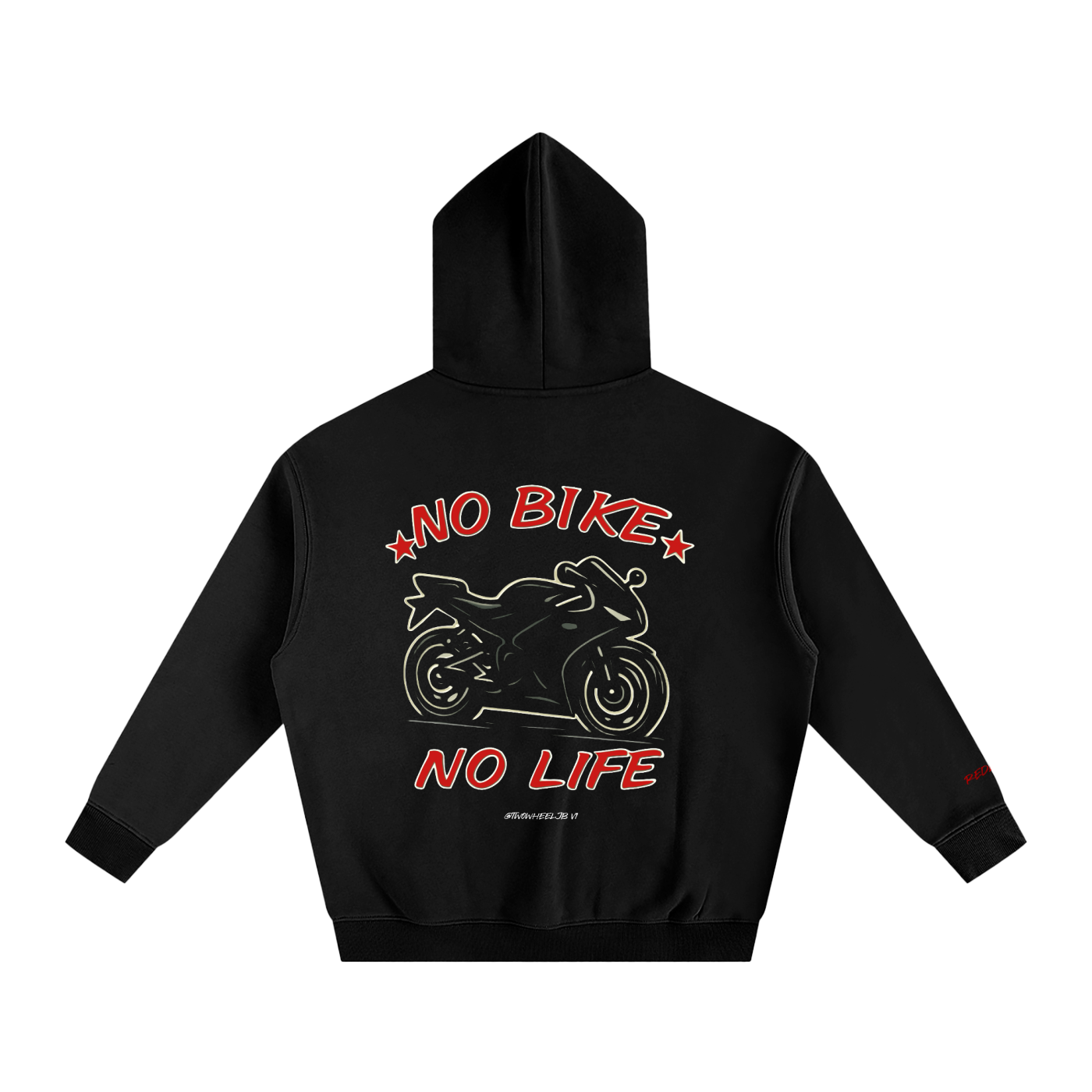 Oversize “NO BIKE NO LIFE” Hoodie